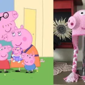 Peppa Pig Gorros de crochet para niños.jpeg