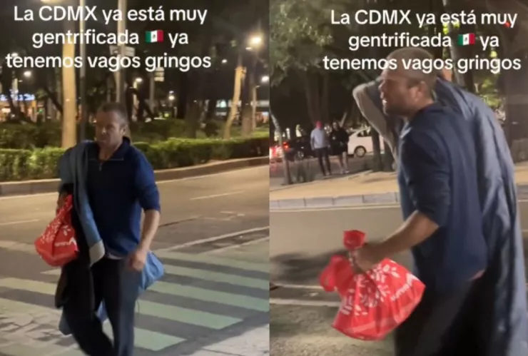 VIDEO | ¡Sigue la gentrificación! Captan a indigente extranjero en calles mexicanas