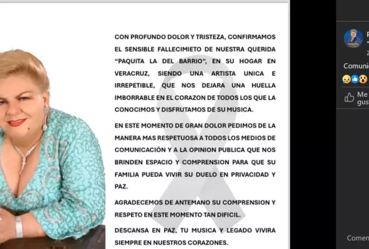 Muere paquita la del bario hoy 17 de febrero de 2025