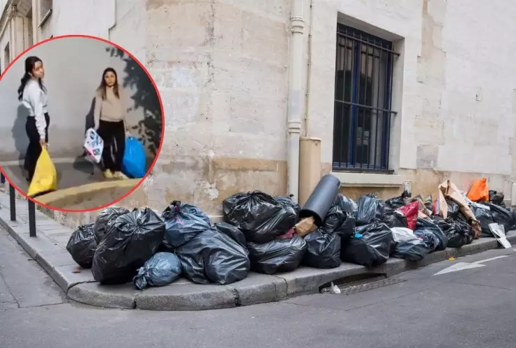 Mujeres tiran basura en calles de CDMX