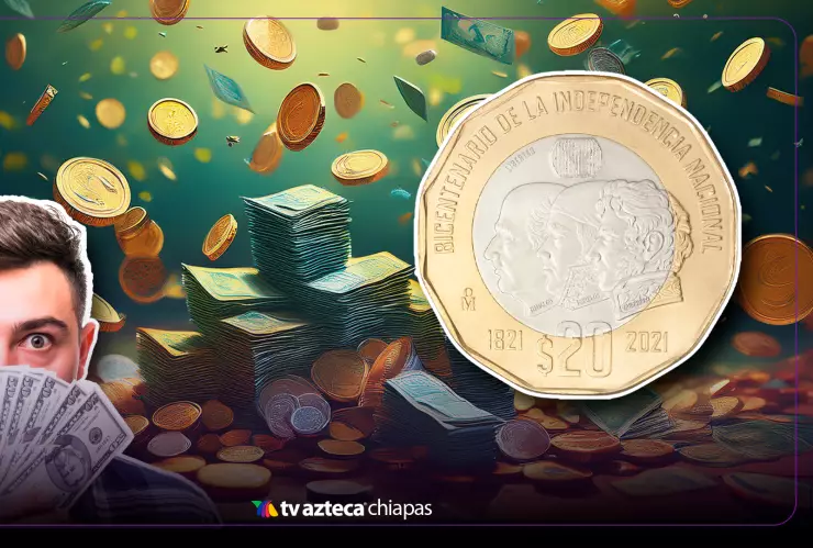 Moneda de 20 pesos en millones