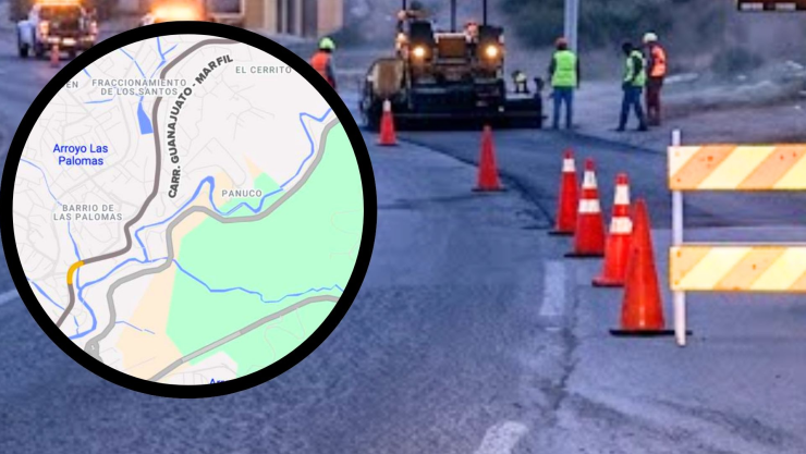 Cierre vial carretera Guanajuato Marfil 18 de mayo