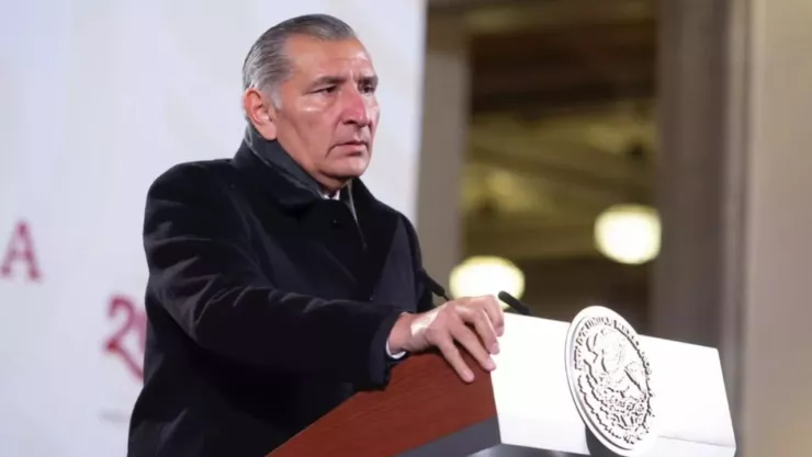 Adán Augusto habla en conferencia mañanera