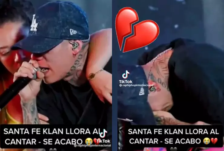 Santa Fe Klan llora en concierto