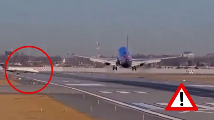 Avión de Southwest Airlines a nada de chocar en el eropuerto de Chicago