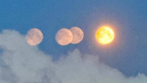 ¿Por qué salieron cuatro lunas en Rusia?