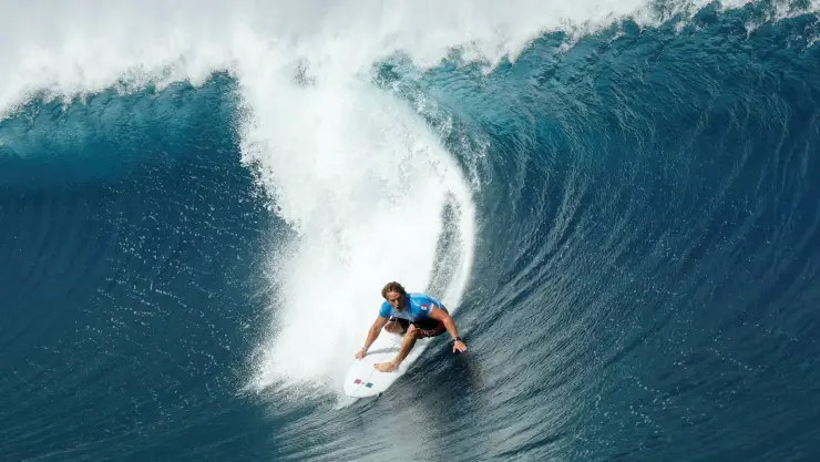 Alan Cleland Surf en Tahití en los Juegos Olímpicos París 2024