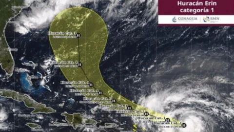 El huracán “Erin” se intensifica y se convierte en el primero de la temporada en el Atlántico