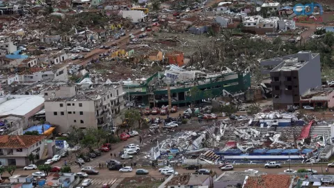 Tornado en Parana Brasil