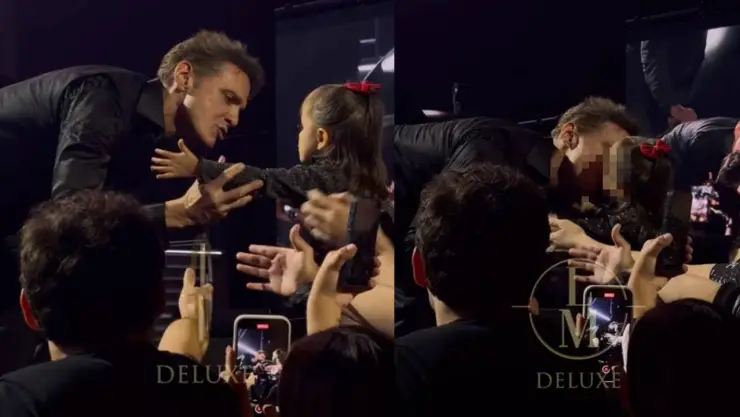 VIDEO: Luis Miguel besó en la boca a una niña en concierto de la CDMX