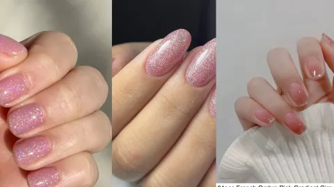 14 diseños de uñas rosas con brillos que te harán ver espectacular en cualquier ocasión