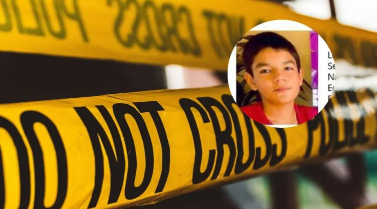 Escena del crimen y foto de adolescente muerto en Mazatlán.