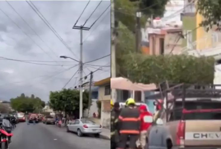 Se registra intenso incendio al interior de una casa en la colonia Oblatos