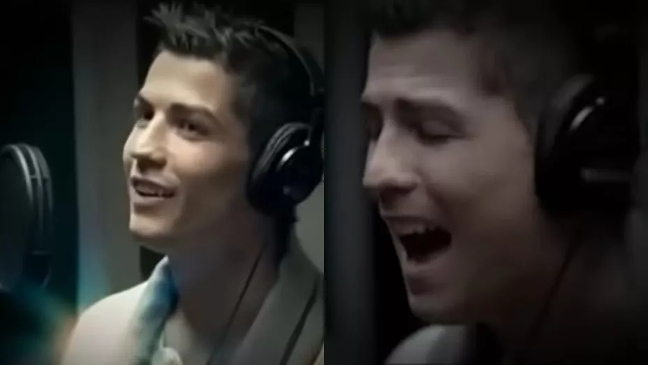 Cristiano Ronaldo cantando