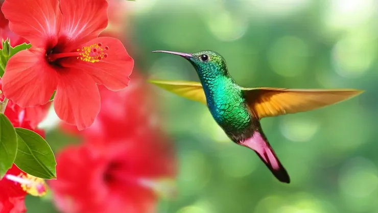 Los colibríes son considerados aves que atraen la buena suerta por su bello plumaje
