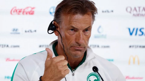 Hervé Renard en conferencia de prensa previo