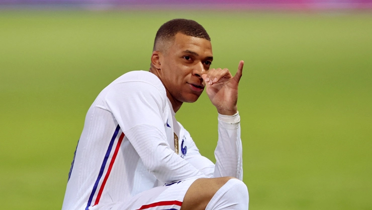 Kylian Mbappé con la selección de Francia