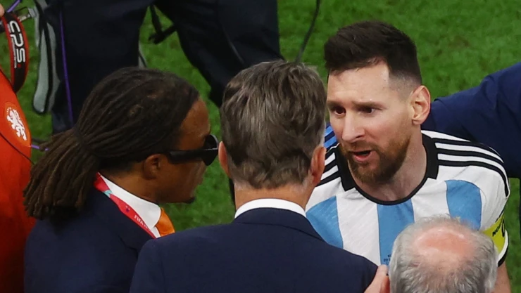 Lionel Messi al final del partido ante Países Bajos