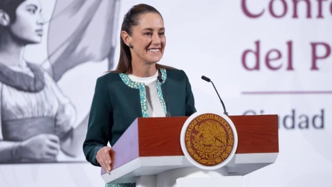 Claudia Sheinbaum en su conferencia matutina del 26 de noviembre de 2025.