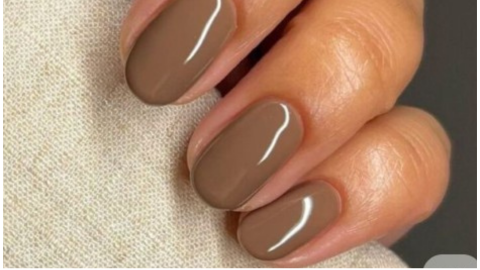 uñas minimalistas café