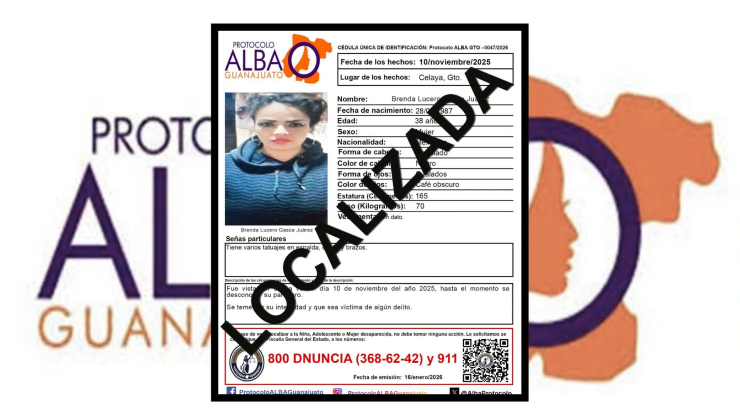 Brenda Lucero Gasca Juárez localizada