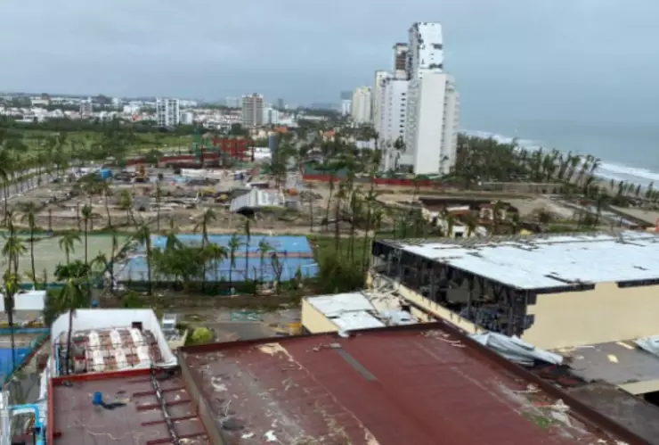 Puerto de Acapulco tras el huracán Otis
