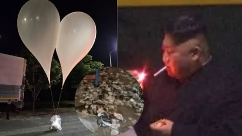 Corea del Norte manda globos con excremento a Corea del Sur