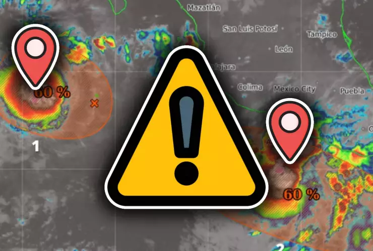 ¡Alerta, Pacífico! Vigilan DOS zonas de baja presión con potencial ciclóncio: ¿Cuál es su ubicación EXACTA hoy?