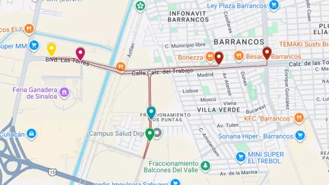 Camión ruta Barrio- Pemex en Culiacán