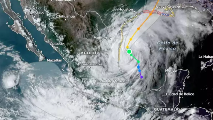 trayectoria en vivo tormenta tropícal francine