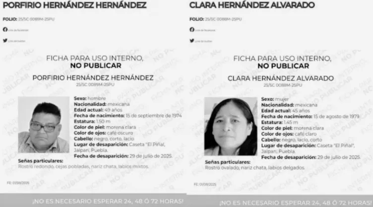 reportes de búsqueda de pareja desparecida