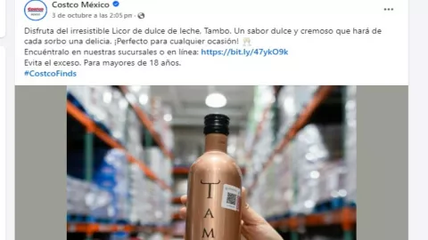 Costco México lanzó el licor de dulce como parte de sus ofertas en octubre 2024