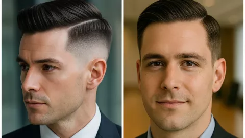 Side Part Fade - cortes de pelo para hombres sin barba que te harán ver atractivo