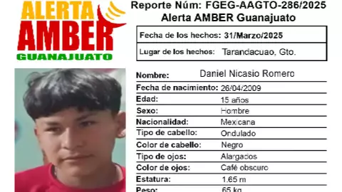 Daniel Nicasio, de 15 años salió a trabajar y no regresó a casa; lo busca su familia en Guanajuato