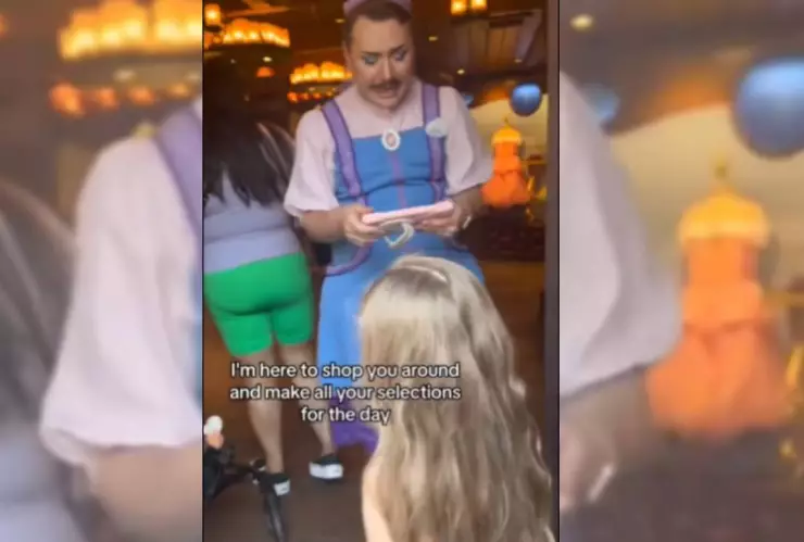 Polémica en Disney por trabajador vestido y maquillado de mujer