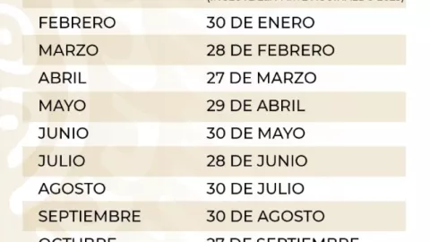 Calendario completo de Pensiones del ISSSTE 2024 para adultos mayores