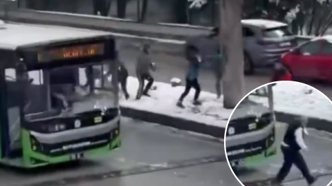 Le tiraron bolas de nieve a conductor de camión.png