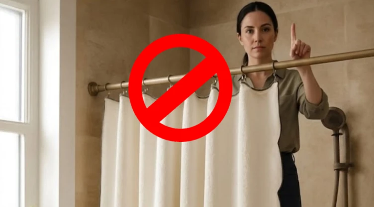 4 opciones para reemplazar el tubo de la cortina del baño por soluciones más minimalistas y elegantes