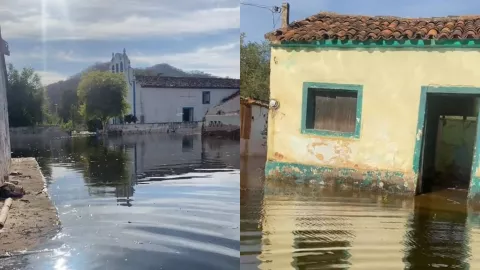 Pueblo Santa María, ahora convertido en presa
