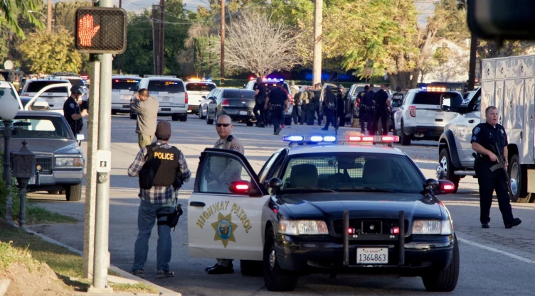 La policía de California en la calle