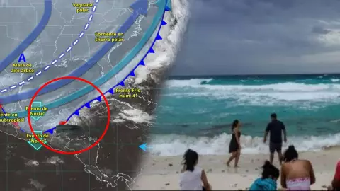 ¿Hasta cuándo durará el frente frío 41? Llega con lluvias y evento de ‘norte’ a Quintana Roo