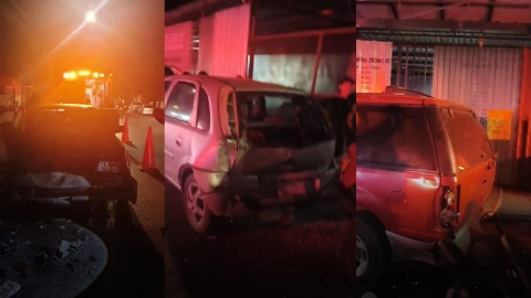 Tres autos involucrados en FUERTE ACCIDENTE ocurrido en la Delio Moreno Cantón