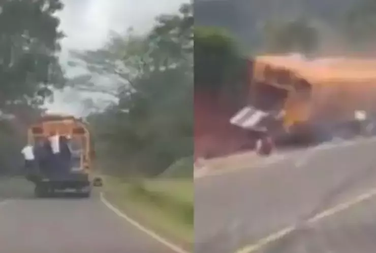 Pasajeros saltan autobús