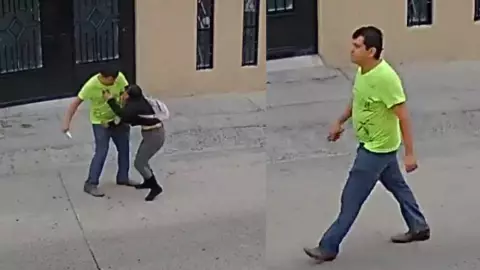 VIDEO: Apuñalan a mujer en León, Guanajuato y se desangra en la calle