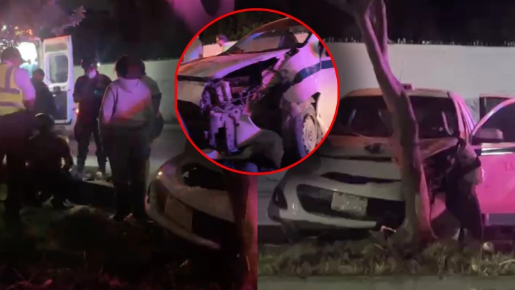 Conductor de taxi presuntamente alcoholizado causa accidente en Av. Nichupté en Cancún: Traía como pasajero a un menor de edad