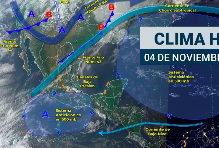 Clima en México sábado 4 de noviembre
