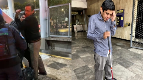 Luis Alberto, persona ciega en el Metro de la CDMX