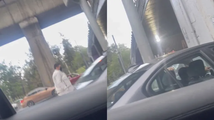Delincuente dispara a plena luz del día en el Periférico de CDMX durante un asalto en la alcaldía Miguel Hidalgo
