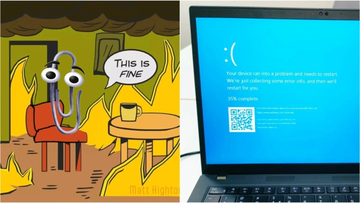 “Se acabó todo”_ Los mejores memes que circulan en internet tras caída global de Microsoft