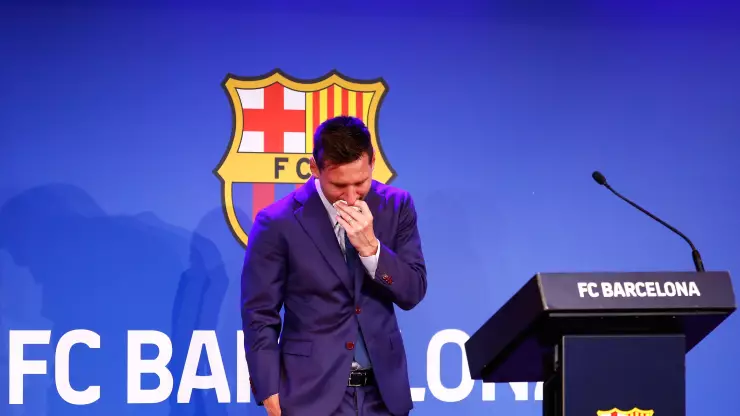 Lionel Messi of Barcelona Press Conference
